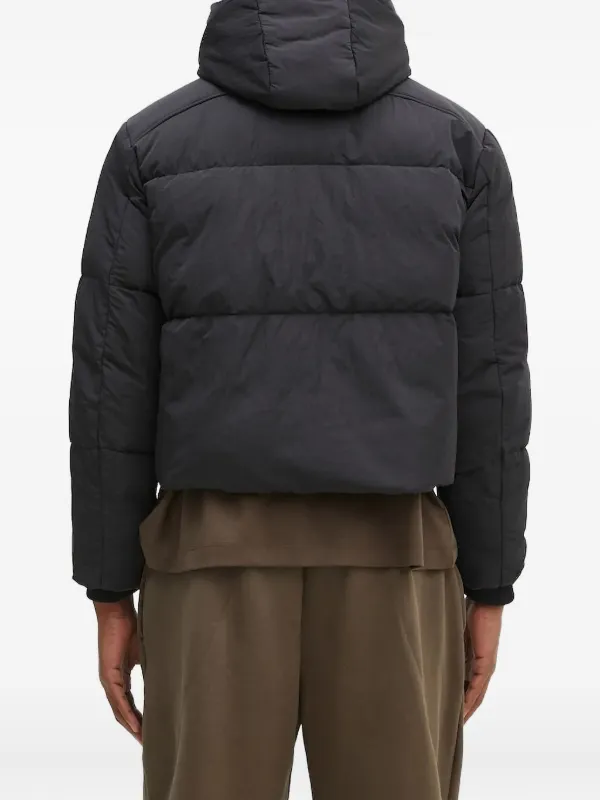 Pangaia フーデッド パデッドジャケット | ブラック | FARFETCH JP