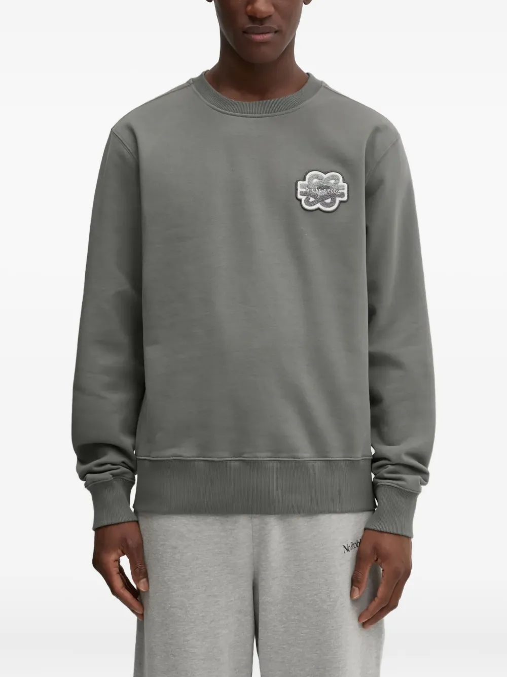 Filling Pieces embroidered-patch sweatshirt | Grey | Image 1