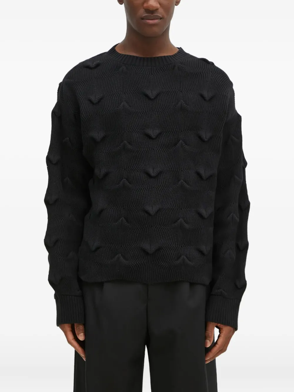 A.A. Spectrum textured wave sweater | Black | Image 1