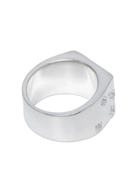 Hatton Labs bague en argent à logo gravé