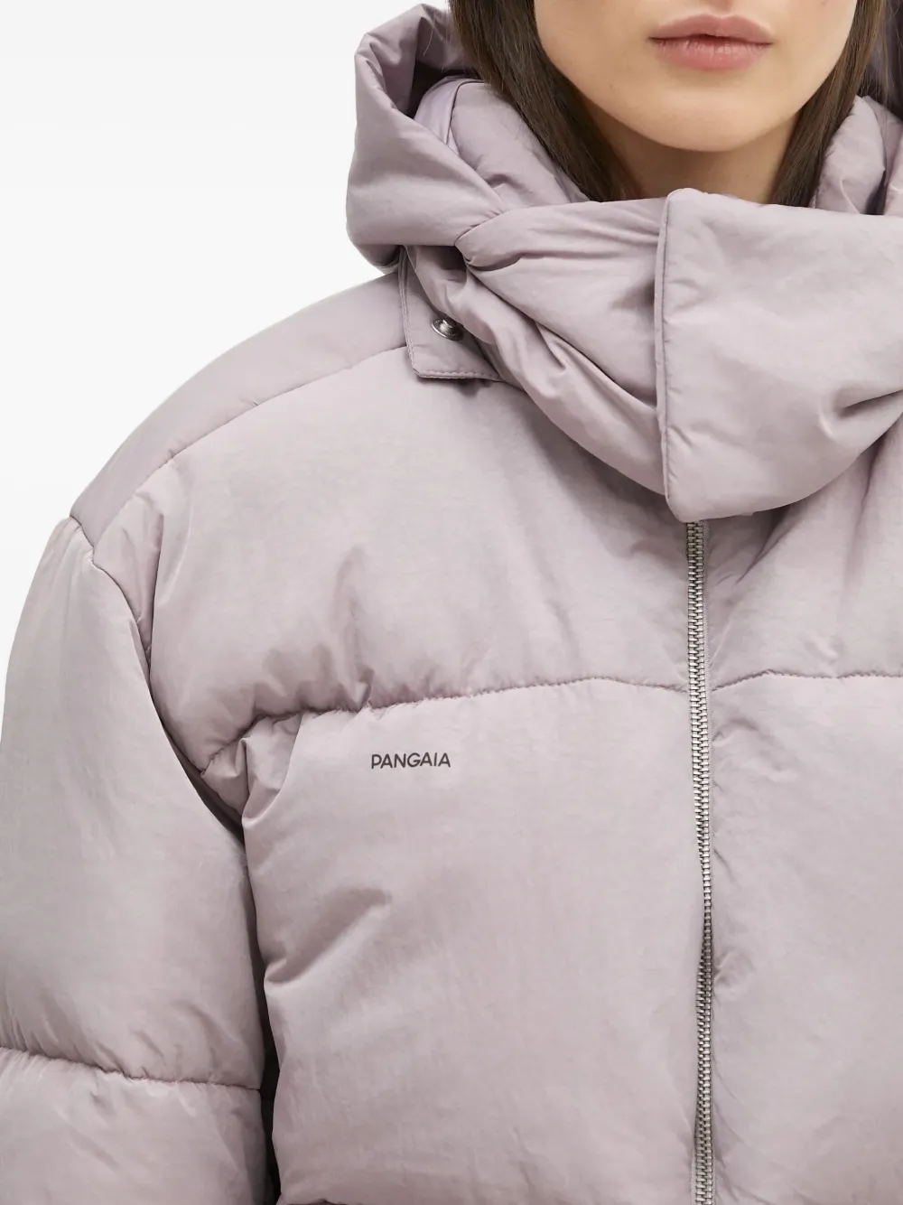 Pangaia Donsjack met capuchon Paars