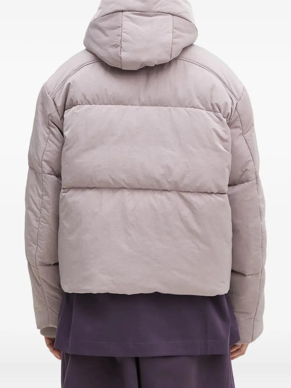 Pangaia Donsjack met capuchon Paars