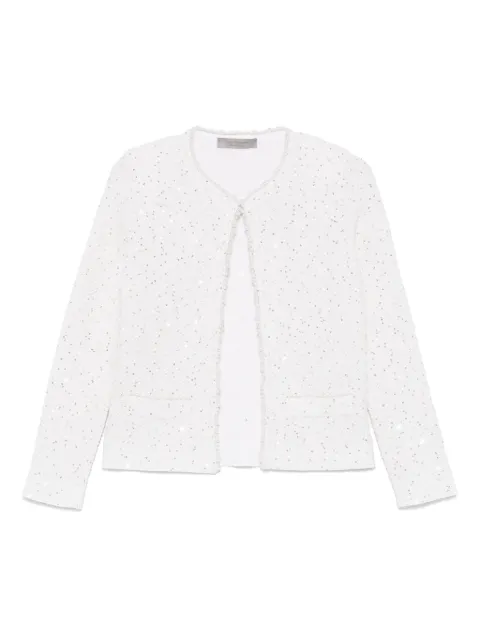 D.Exterior sequin-embellished jacket