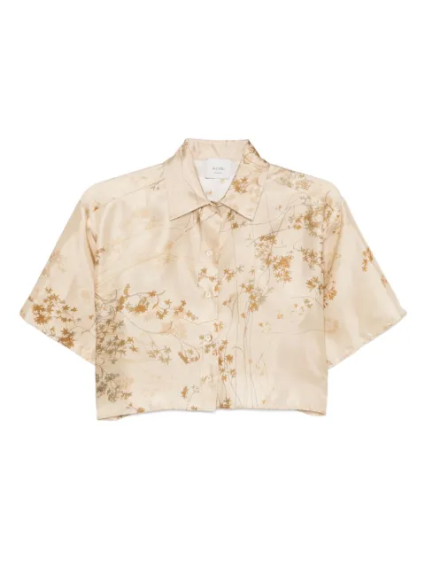Alysi camisa de seda corta