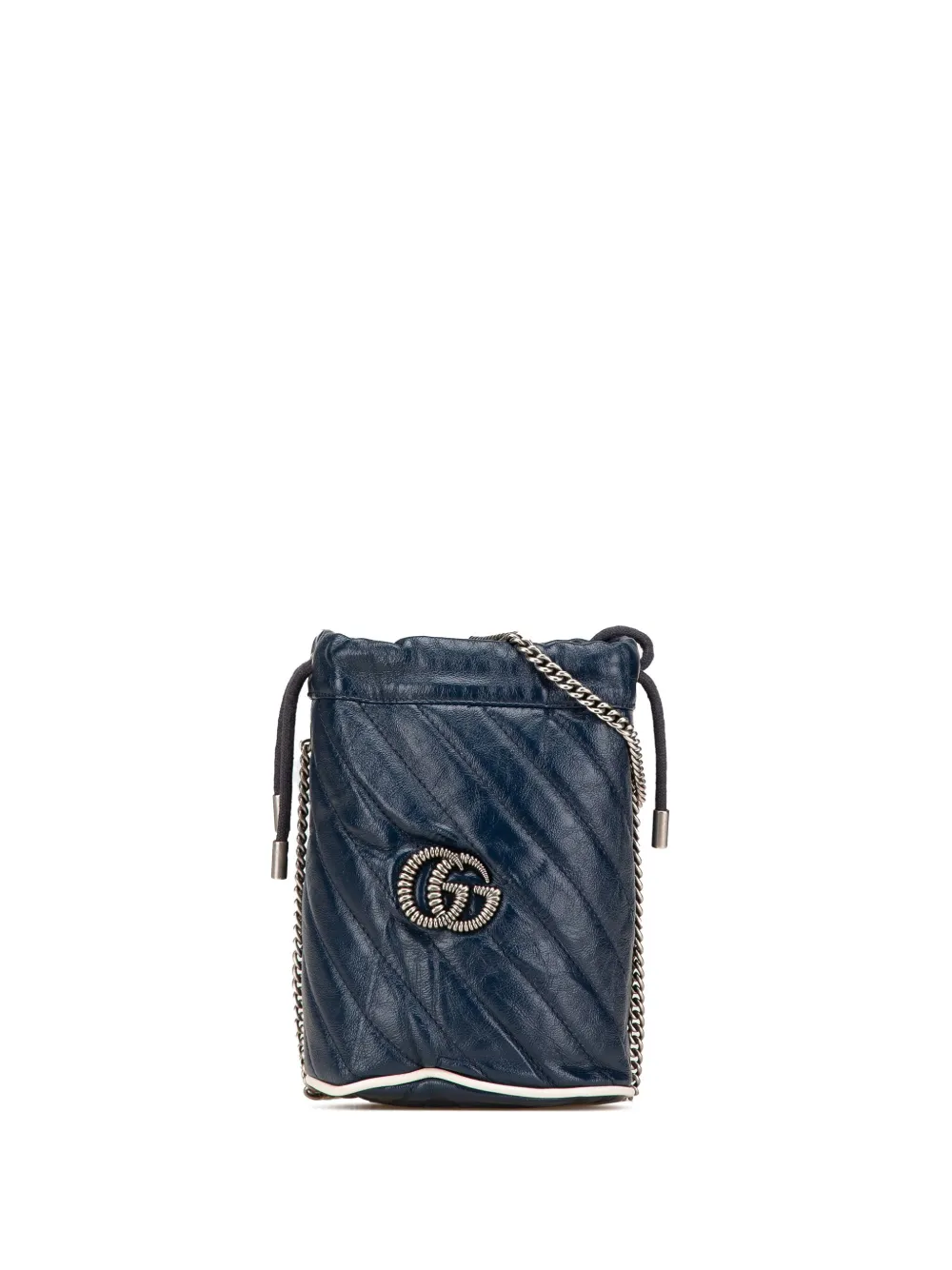 Gucci Pre-Owned 2016-2024 Mini Torchon GG Marmont bucket bag | Blue | Image 1