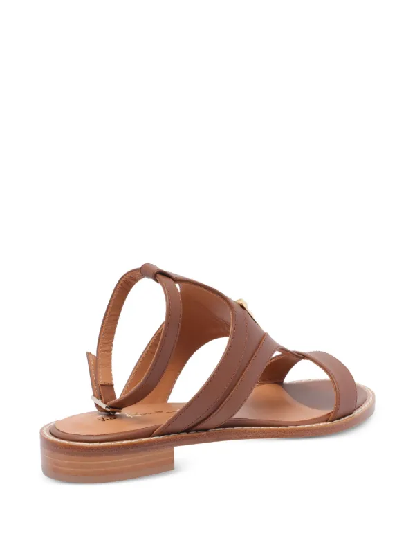 【Via Roma 15】ロゴサンダル Via Roma 15 Flat Strappy Sandals | Brown | FARFETCH
