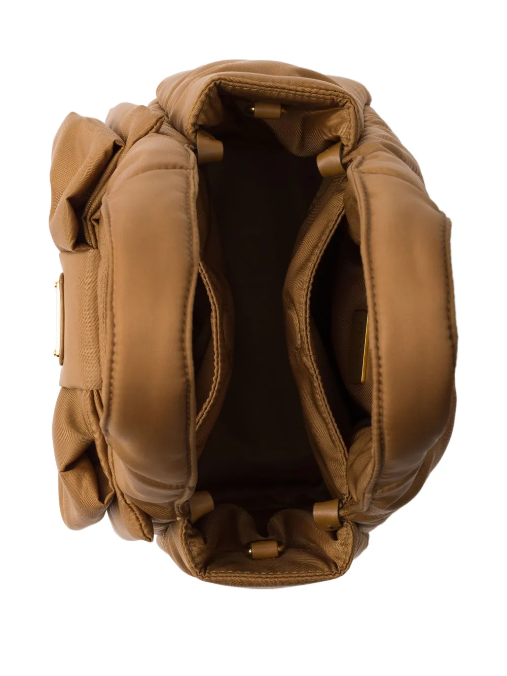Prada Re-Nylon mini-tas met strikdetail Bruin