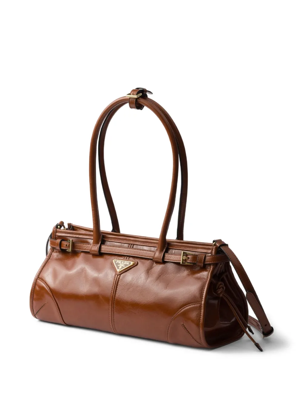 Prada Medium Bonnie leren shopper Bruin