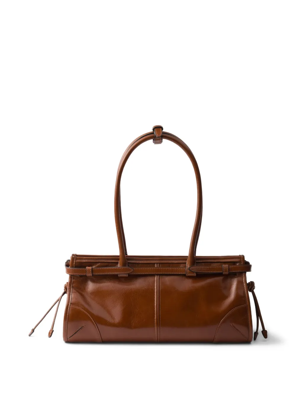 Prada Medium Bonnie leren shopper Bruin
