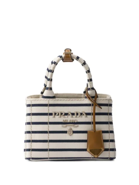 Prada striped canvas mini bag
