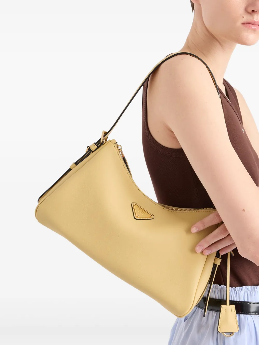 Prada Aimée 中号皮质单肩包