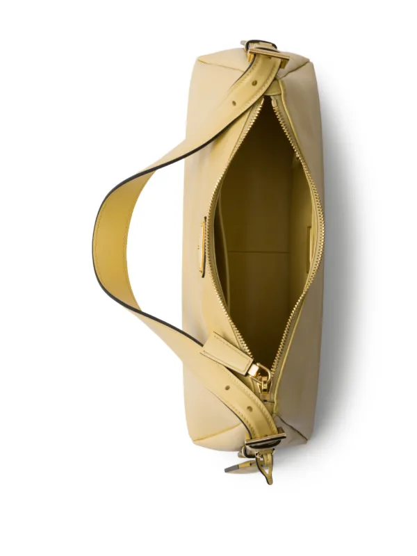 Prada Medium Aimée Leather Shoulder Bag | Yellow | FARFETCH