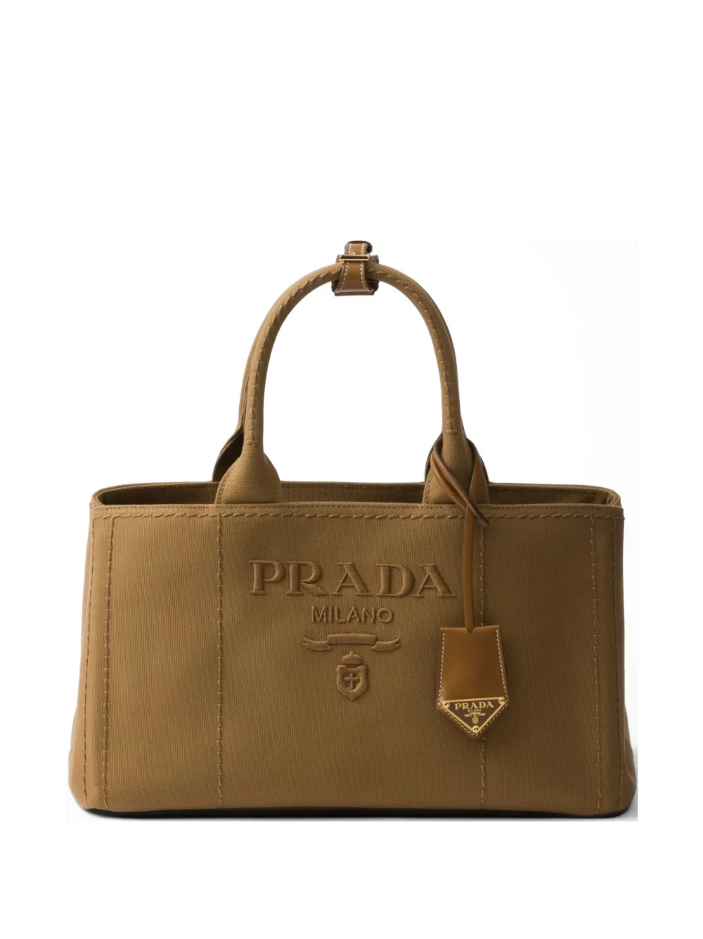 Prada Großer Shopper aus Canvas - Braun