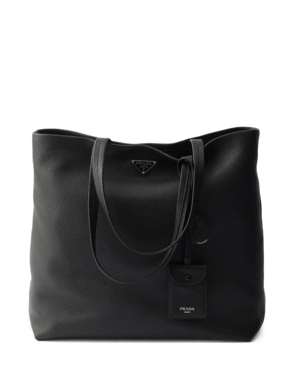 Prada leather tote bag | Black | Image 1