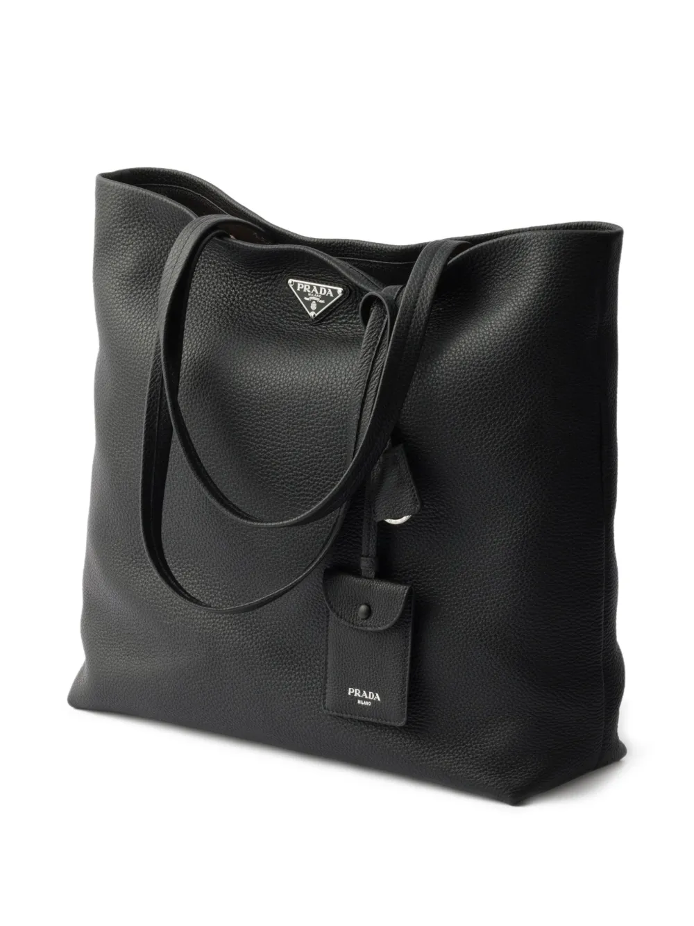 Prada Leren shopper Zwart