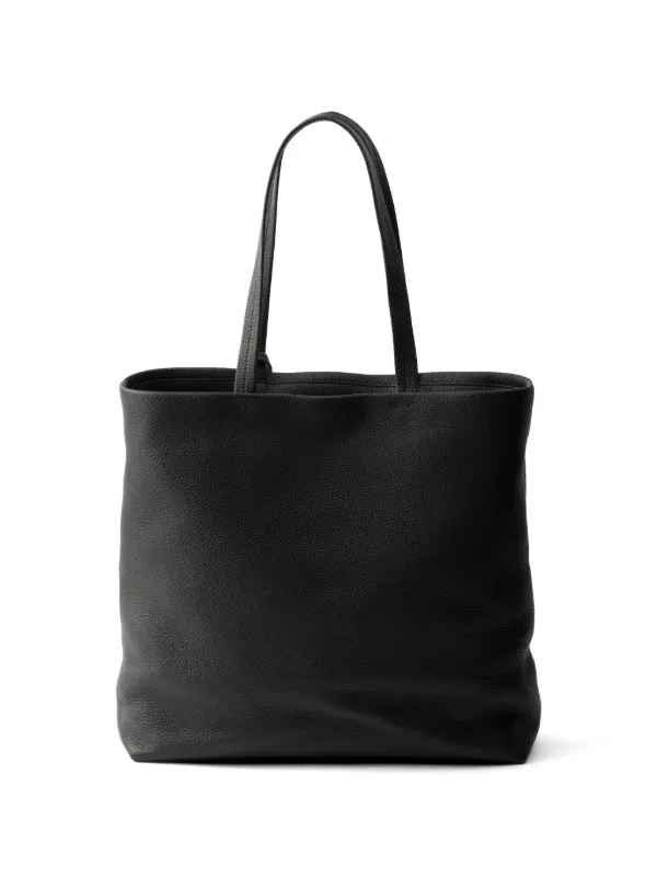 Prada レザー トートバッグ | ブラック | FARFETCH JP