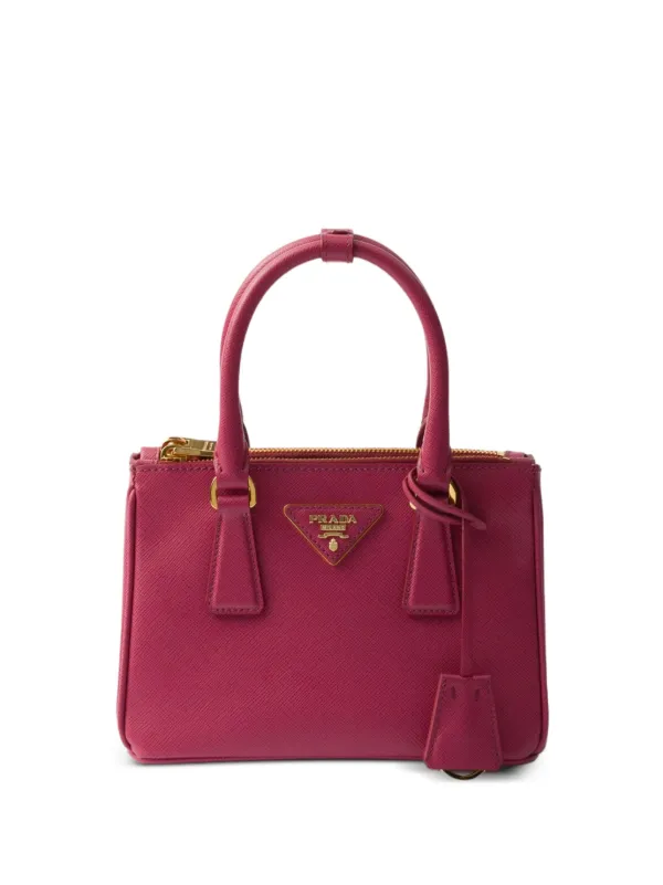 PRADA ピンク ミニハンドバッグ Prada ガレリア ミニバッグ | ピンク | FARFETCH JP