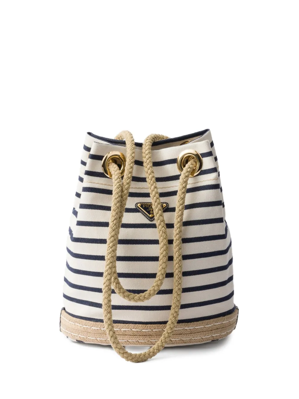 Prada Bolsa bucket pequena com listra | Branco | Image 1
