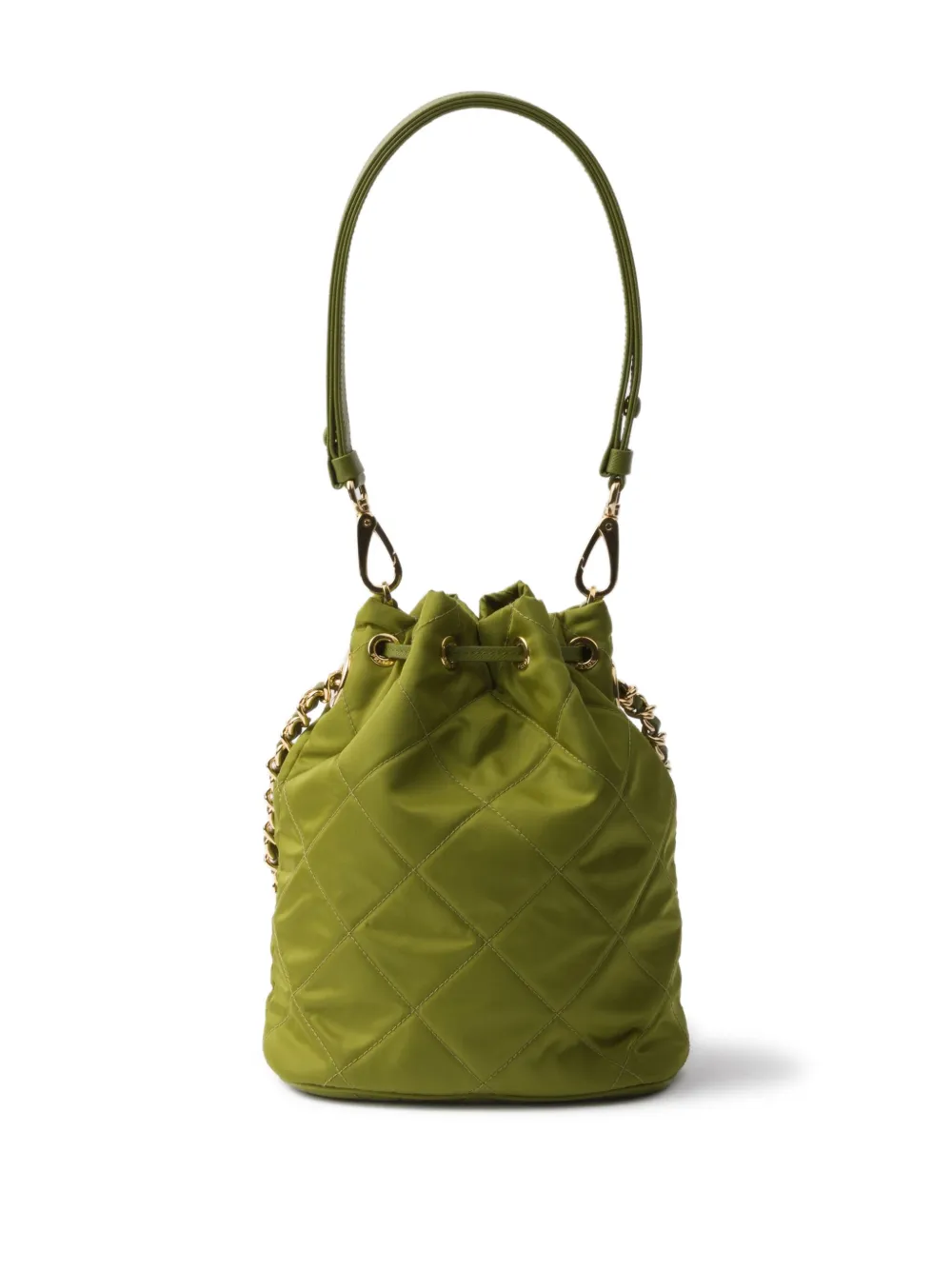 Shop Prada Re-edition 1995 Chaîne Mini Bag In Green