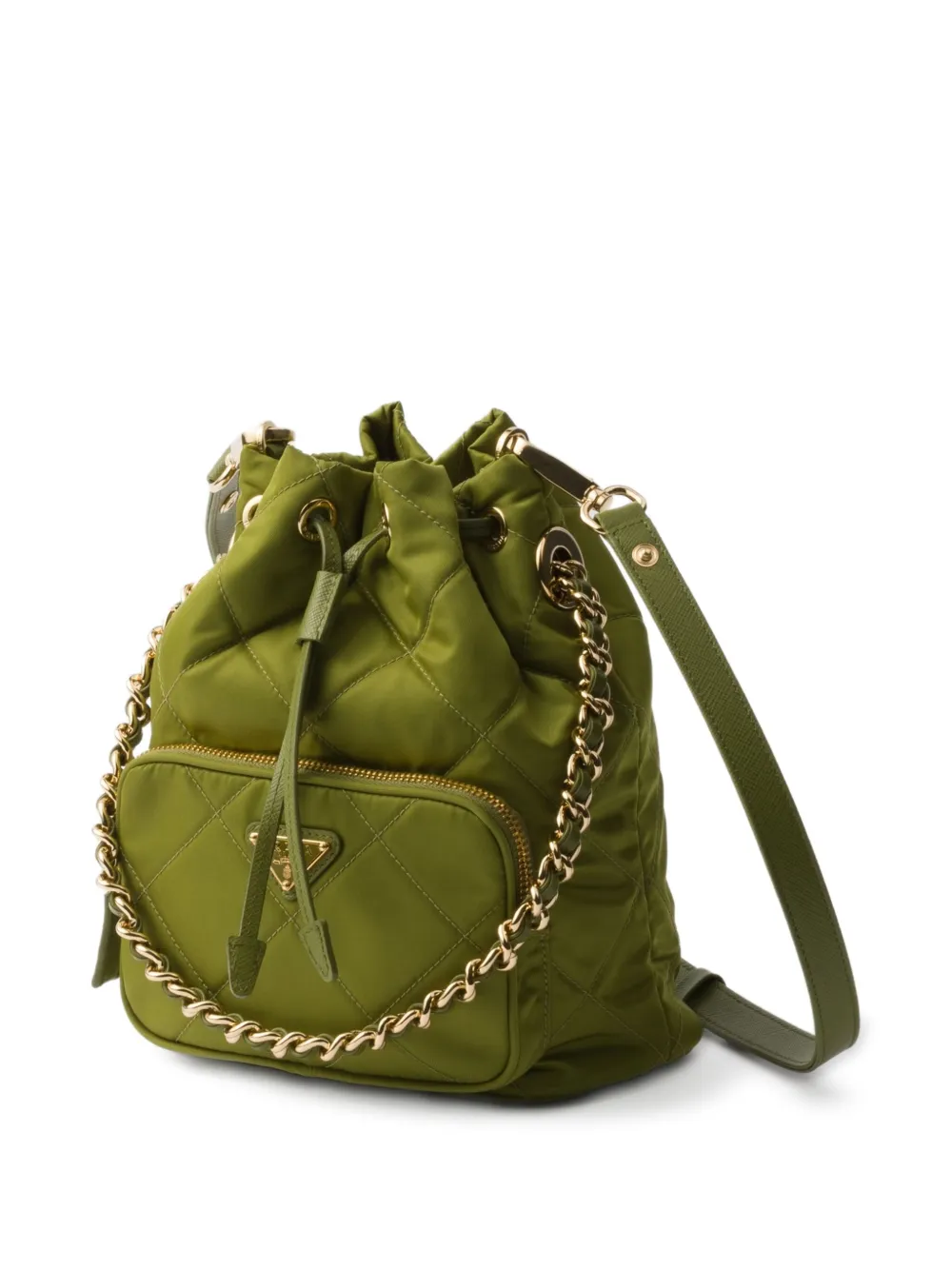 Shop Prada Re-edition 1995 Chaîne Mini Bag In Green