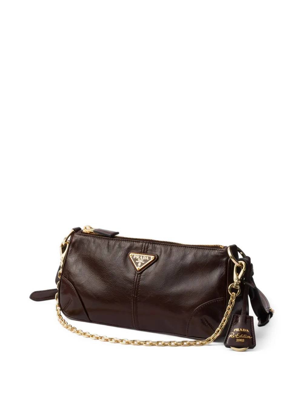 Prada Medium Re-Edition 2002 leren schoudertas Bruin