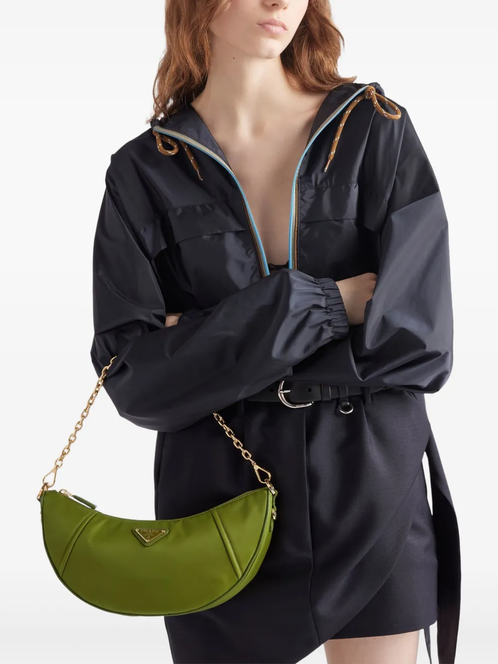 Prada Re-Nylon schoudertas Groen