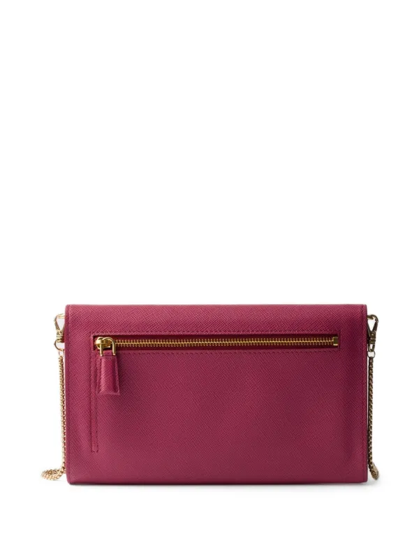 【希少】 PRADA ロゴ サフィアーノ レザー ミニバッグ ピンク Prada サフィアーノレザー ミニバッグ | ピンク | FARFETCH JP
