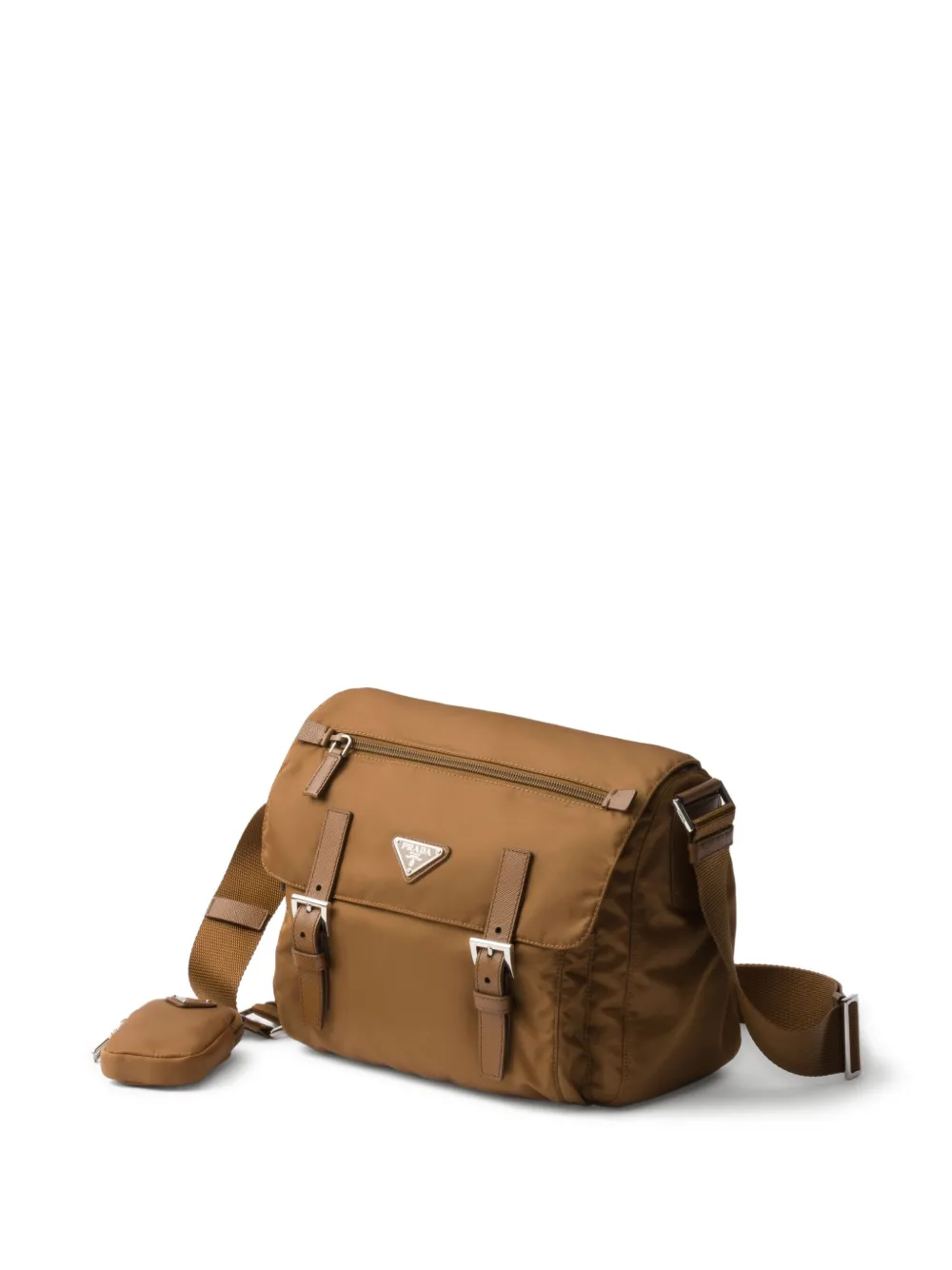 Shop Prada Re-nylon Shoulder Bag In Brown