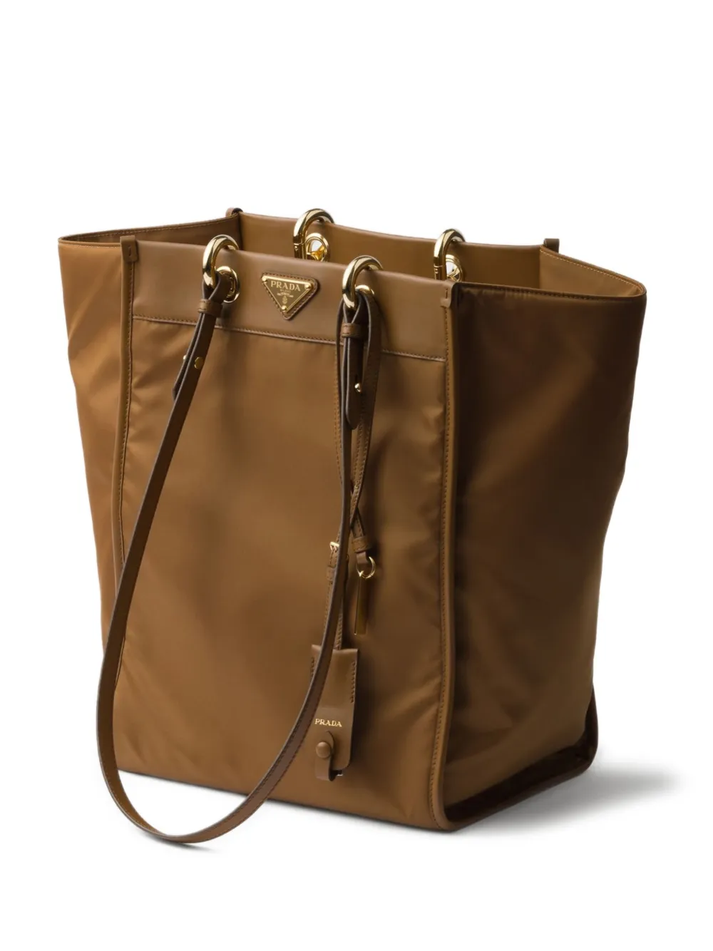 Prada Re-Nylon grote shopper Bruin