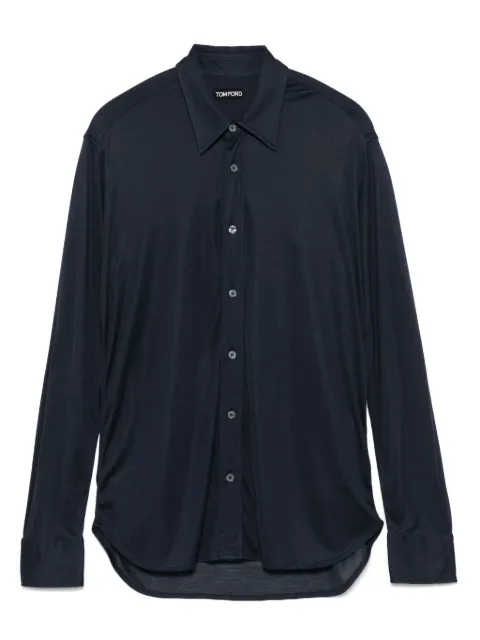 TOM FORD chemise en soie à design transparent
