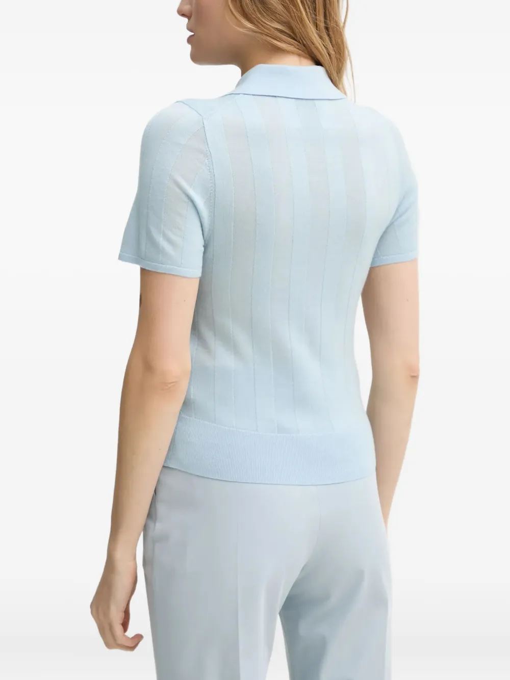 Aeron Geripptes Poloshirt In Blue
