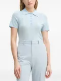 AERON ribbed polo top - Blue