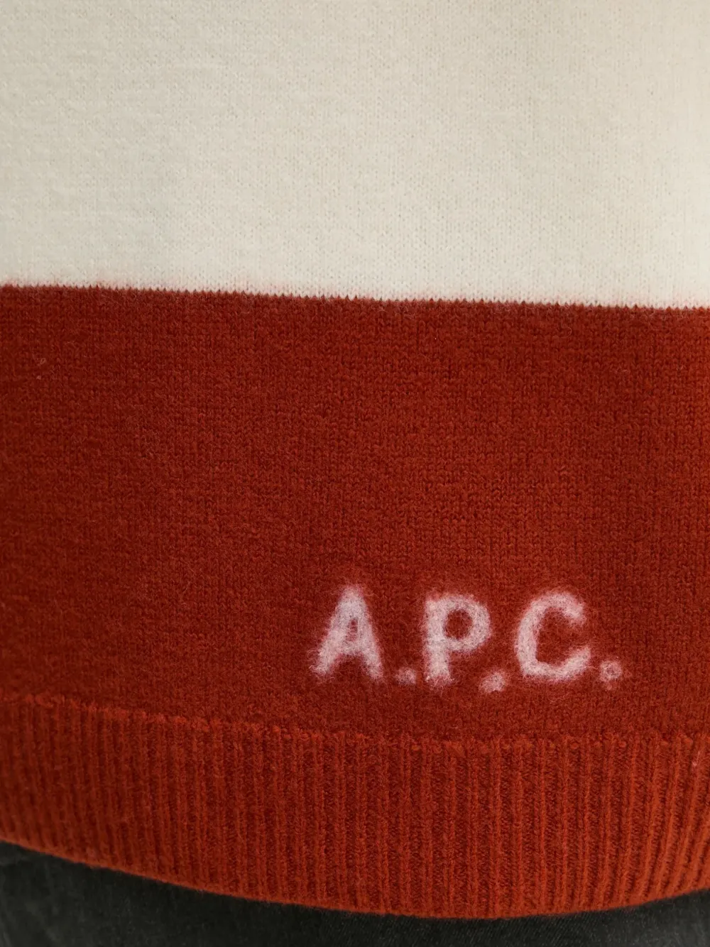 A.P.C. Gestreepte trui Beige