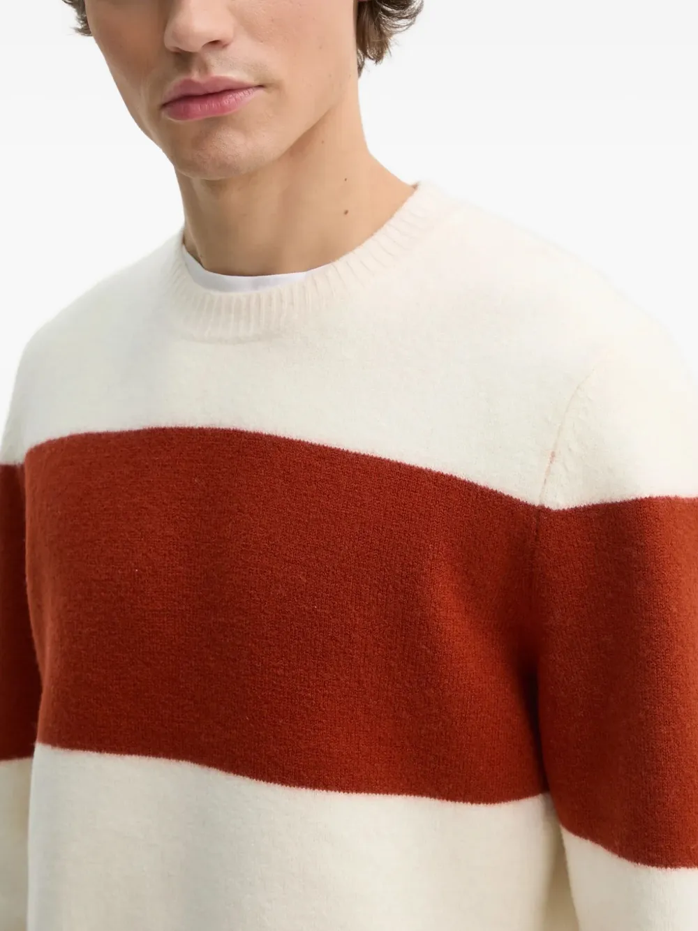 A.P.C. Gestreepte trui Beige