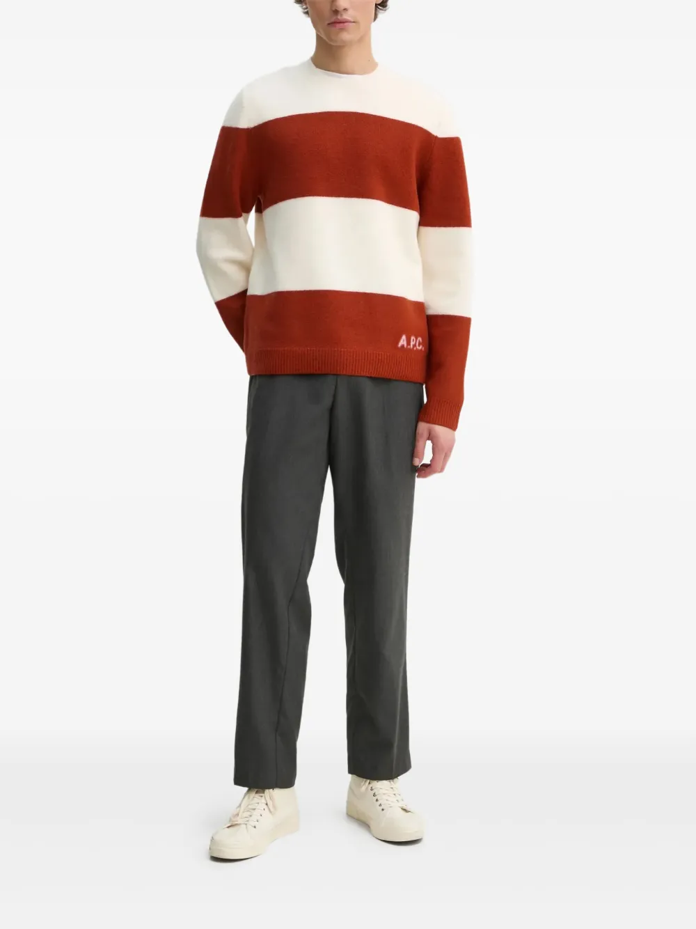 A.P.C. Maglione a righe | toni neutri | Image 1