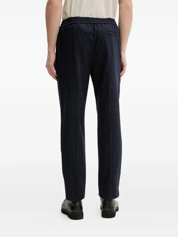 A.P.C. Pinstripe Drawstring Trousers | Blue | FARFETCH