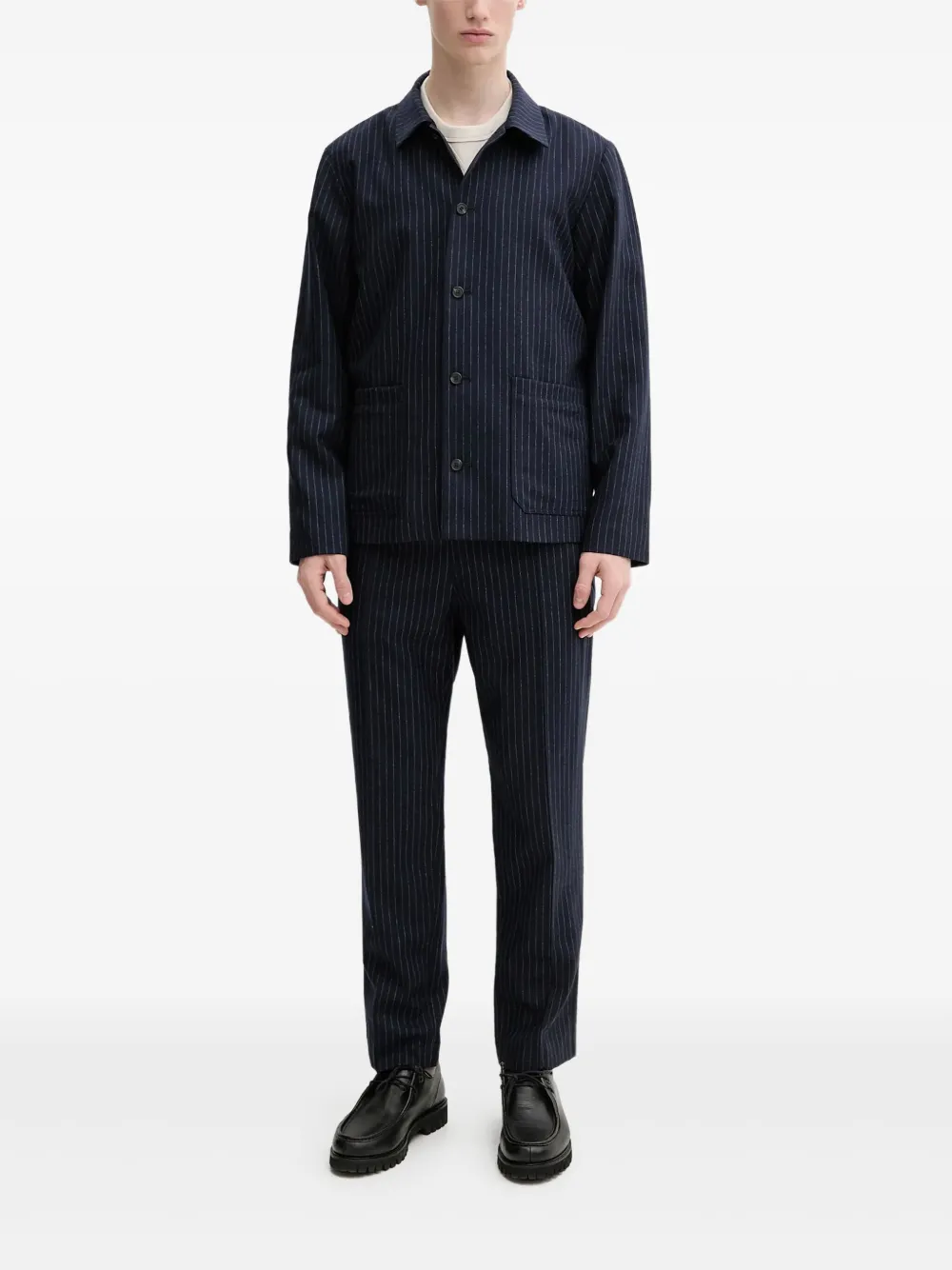 A.P.C. pinstripe wool-blend jacket | Blau | Image 1