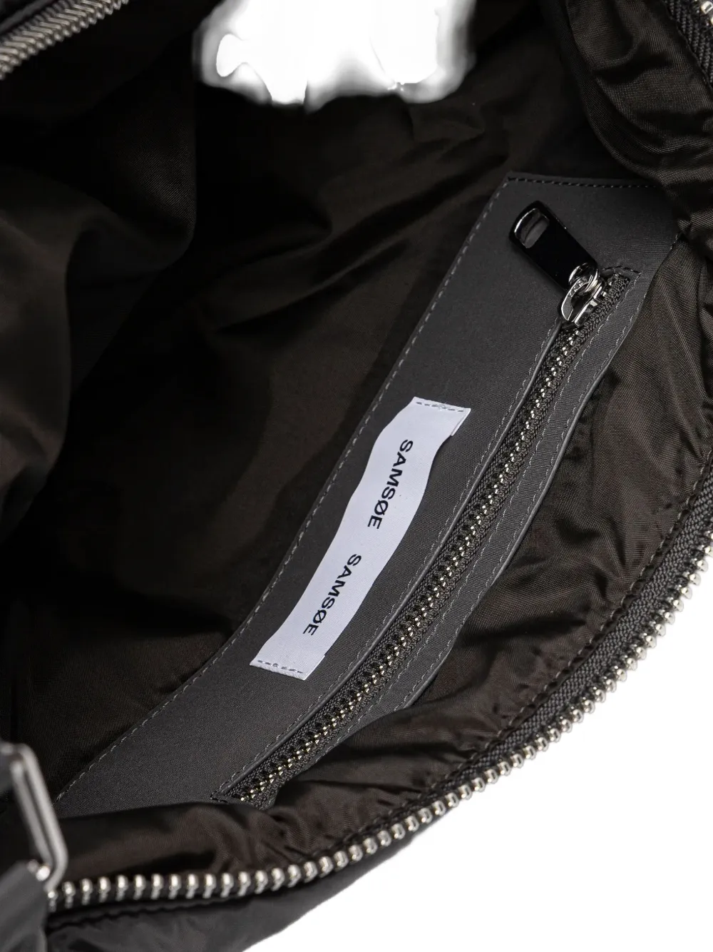 Samsoe & Samsoe Logo Strap Shoulder Bag In Grey