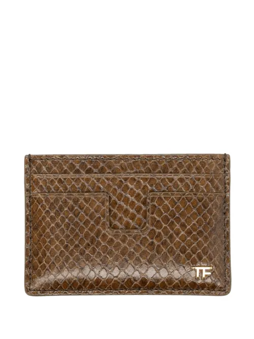 Porte-cartes en cuir à imprimé Phyton - TOM FORD - Modalova