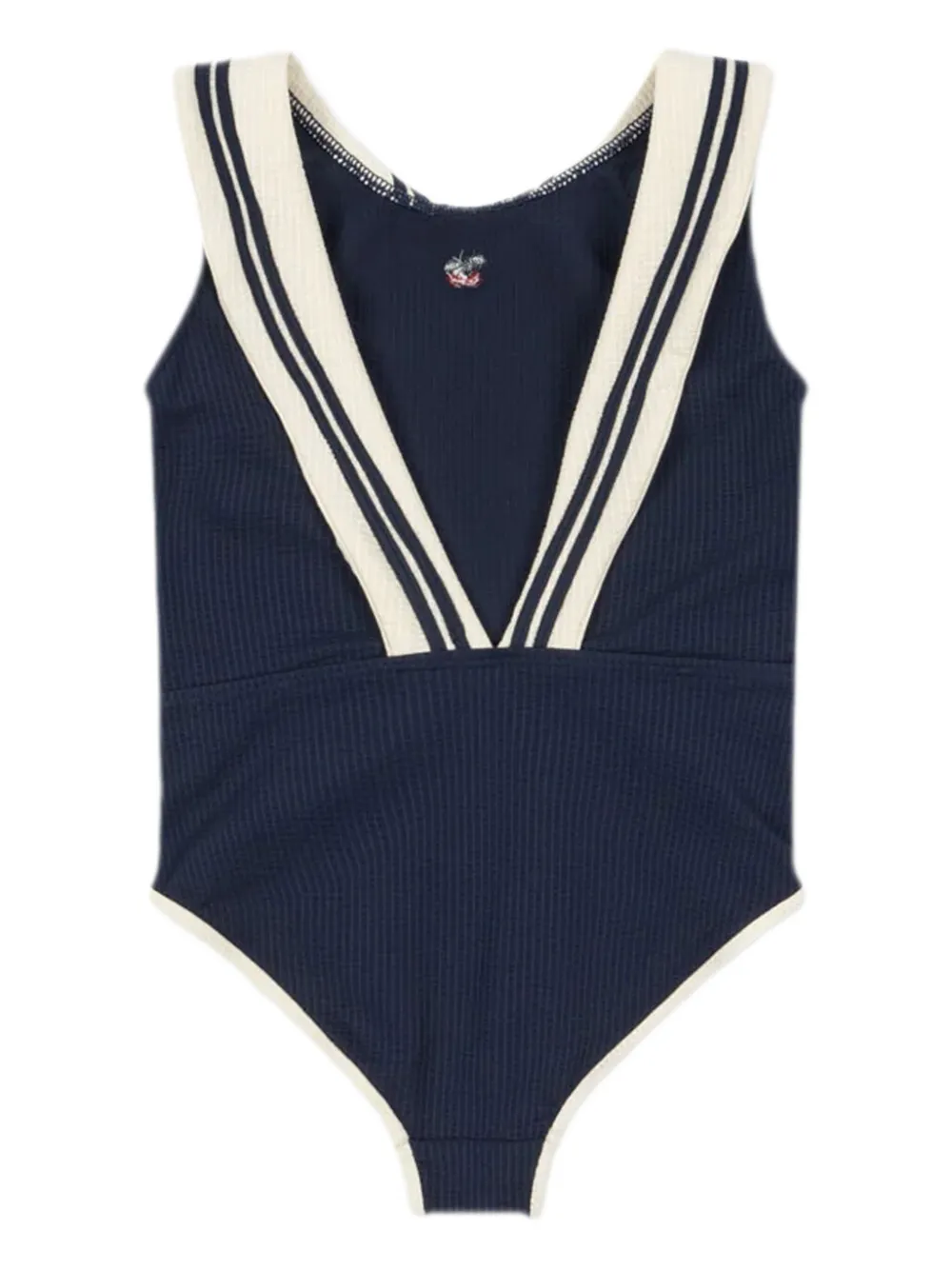 Konges Sløjd Badpak met geborduurd logo Blauw