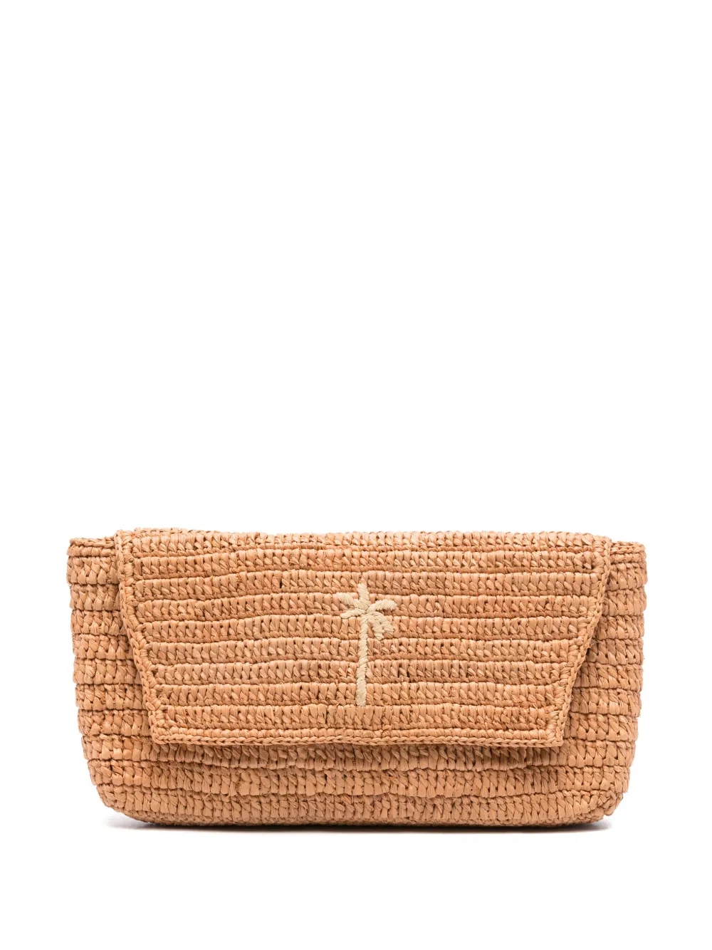 Manebi pochette à design en raphia | tons neutres | Image 1