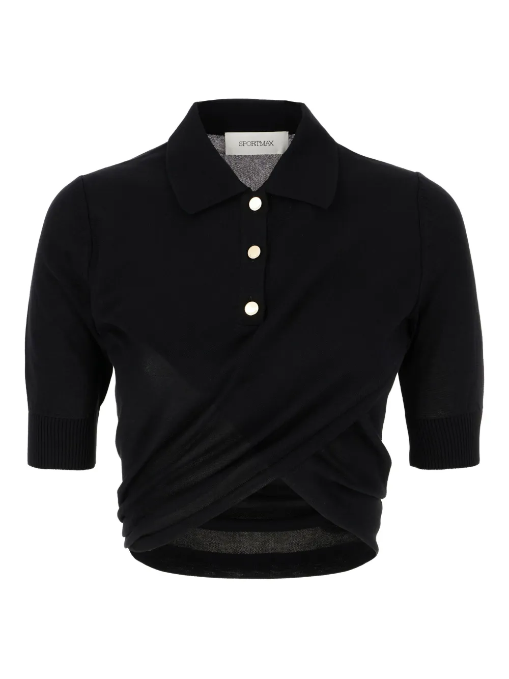 Sportmax Jersey polotop Zwart