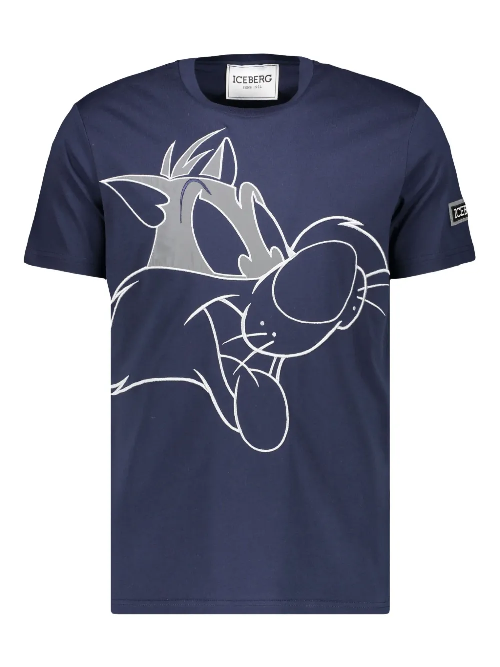 embroidered cotton T-shirt