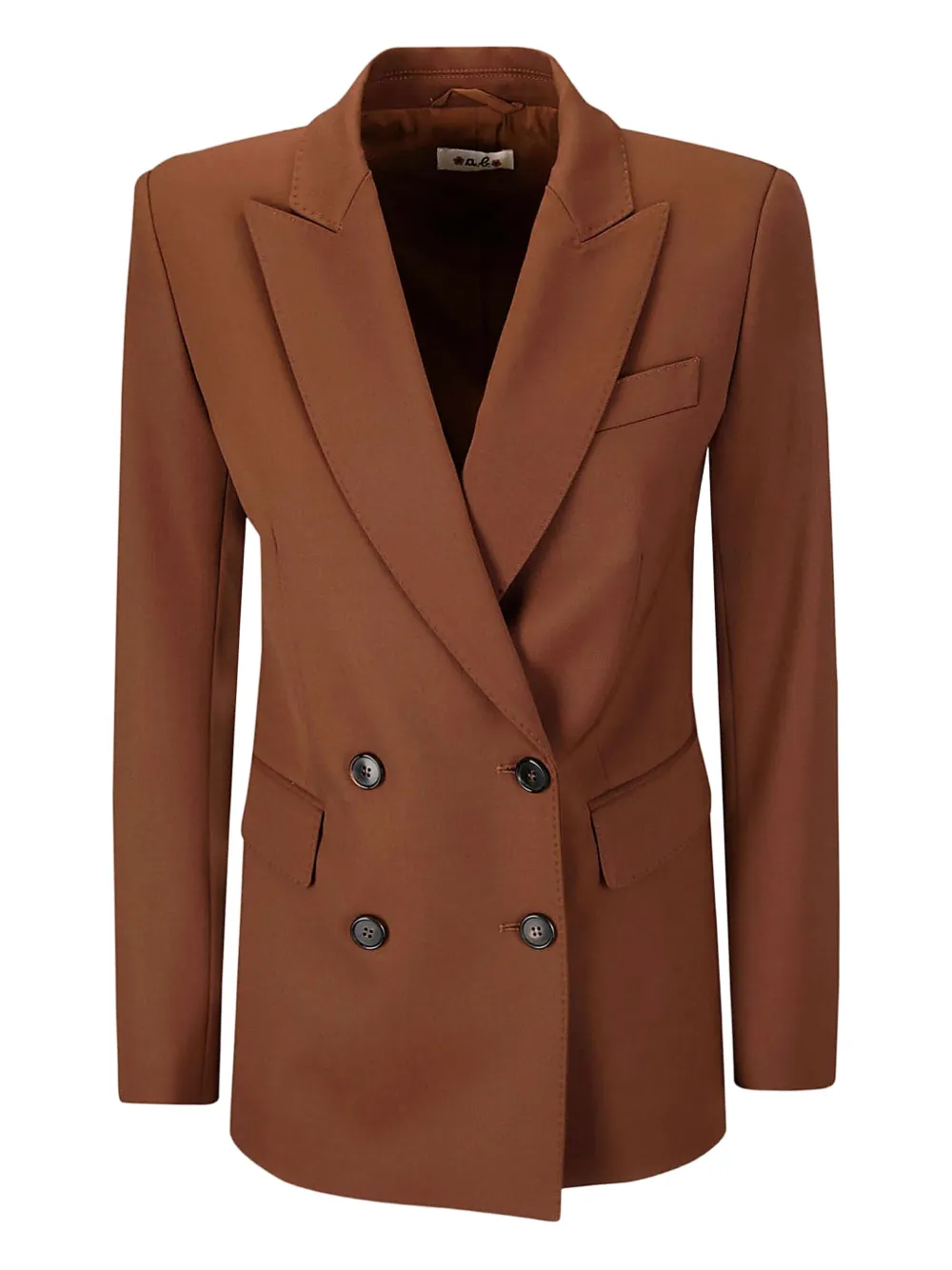 Alberto Biani Blazer met dubbele rij knopen Bruin