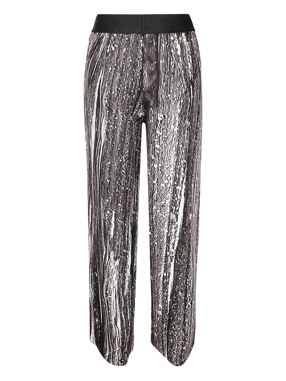 Maria Calderara graphic-print trousers - Zilver