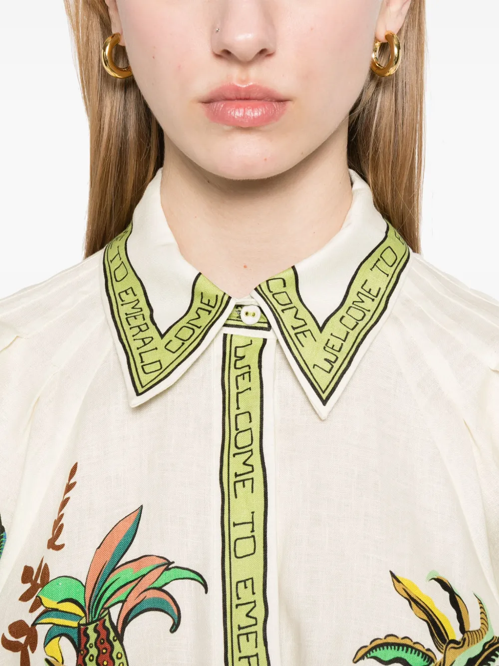 ALEMAIS Day Dream midi-jurk Beige