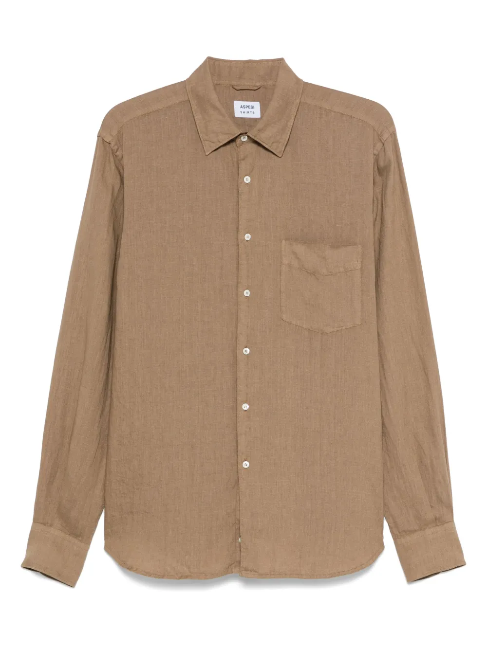 ASPESI camisa de lino | marrón | Image 1