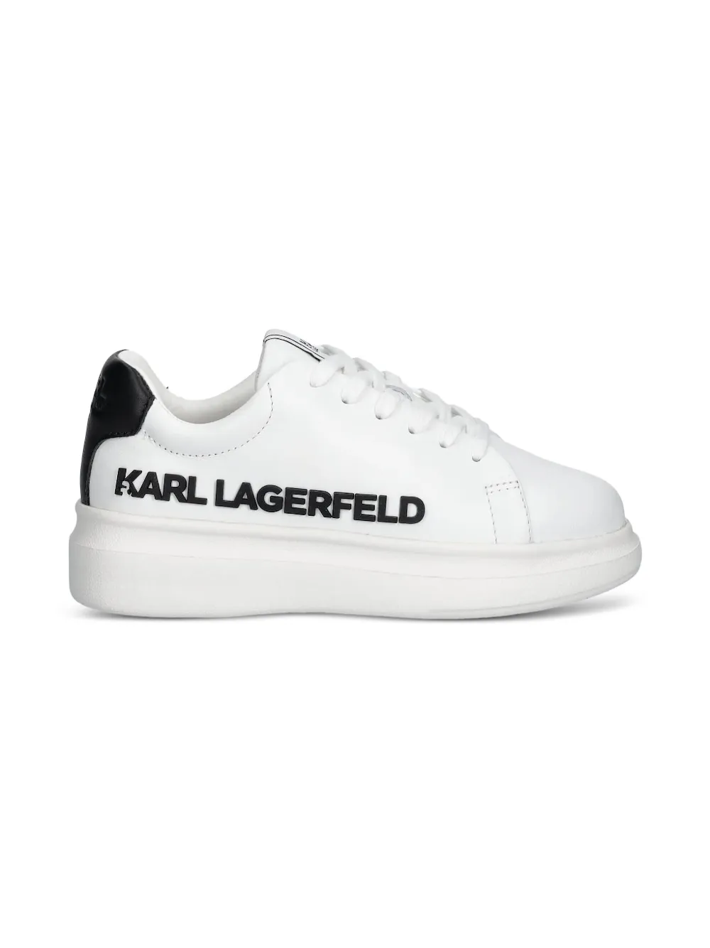 Karl Lagerfeld Kids Sneakers met plateauzool en logo-reliëf Wit