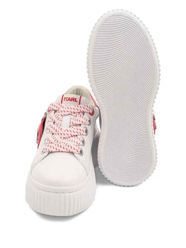 Karl Lagerfeld ロゴチャーム スニーカー | ホワイト | FARFETCH JP