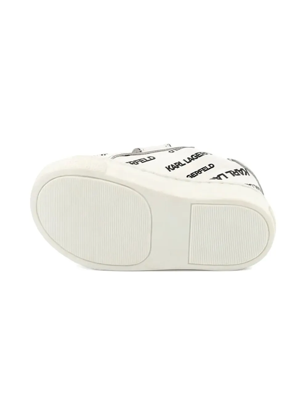 Karl Lagerfeld Kids logo-print strap pre-walkers White